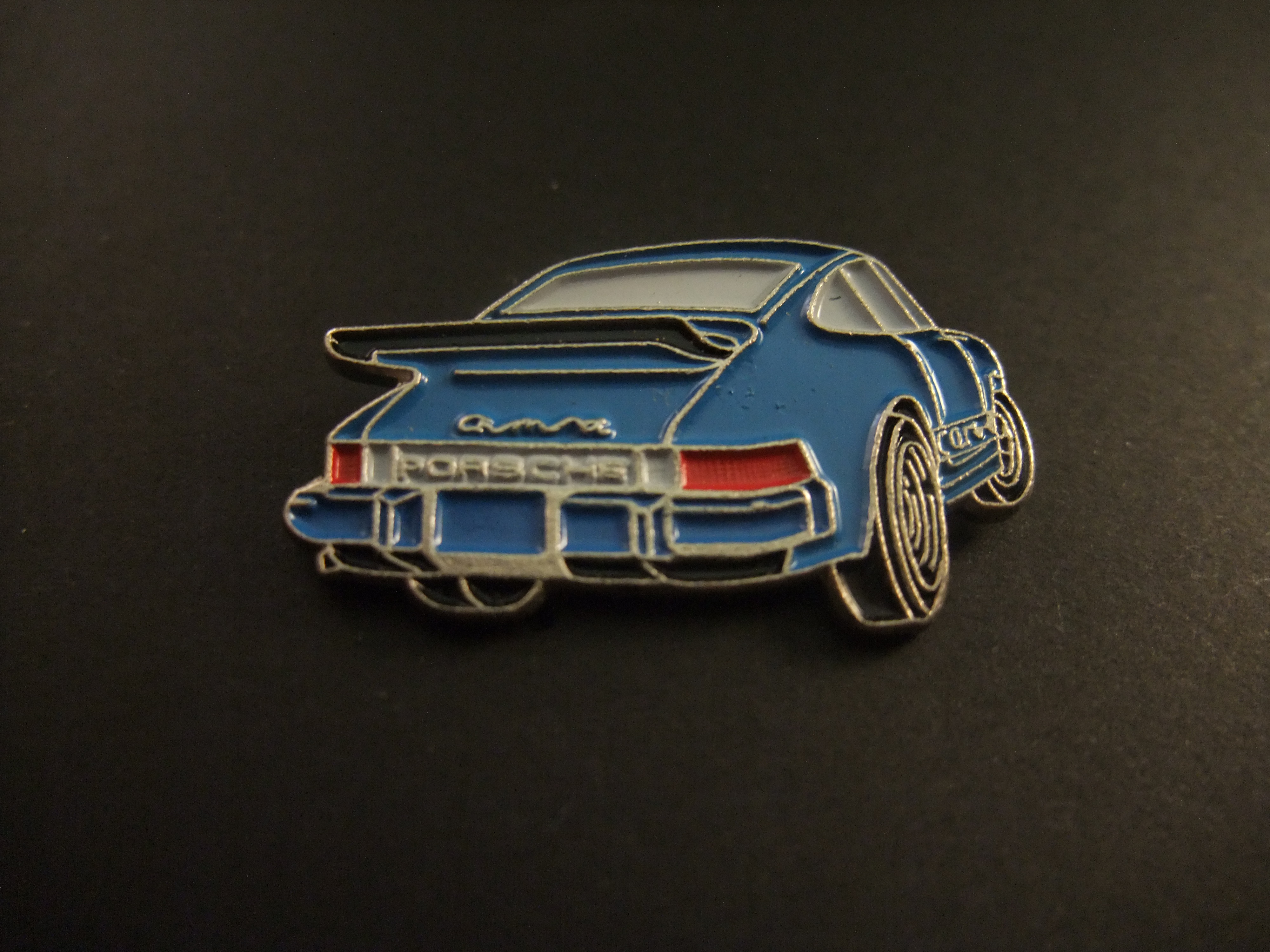 Porsche Carrera blauwe sportwagen